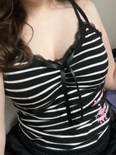 Bxoxo Punk Hip Hop Rock vintage Women's Sleeveless Camisole Gothic Emo Girl Harajuku Y2K Fashion Lace Streetwear Bow Summer Tank Tops